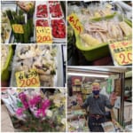 木下茶舗　路地野菜と供え花.