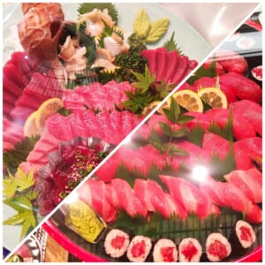 【九州まぐろ旦過店】刺身盛合せ・寿司盛合せ